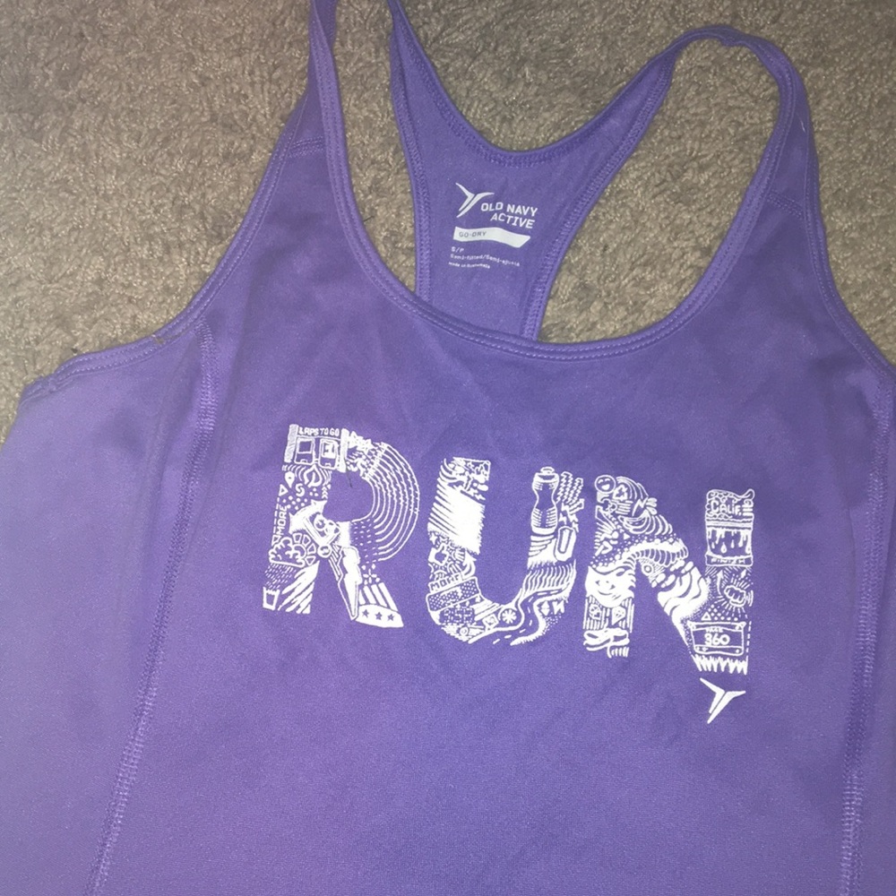 Purple “Run” Tank Top